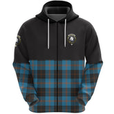 Horsburgh Clan Half Of Tartan Zipper Hoodie